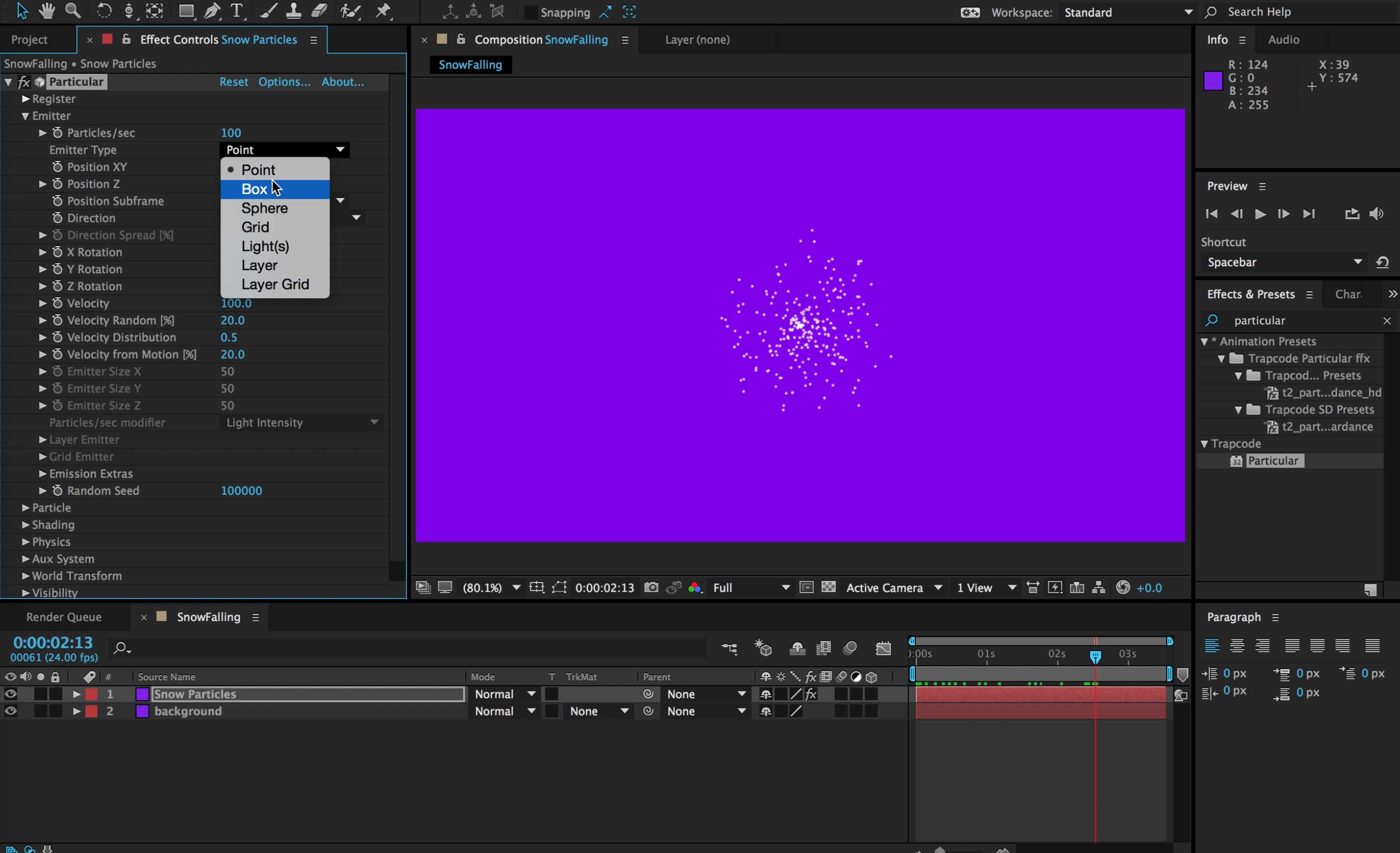 after effects trapcode explosion
